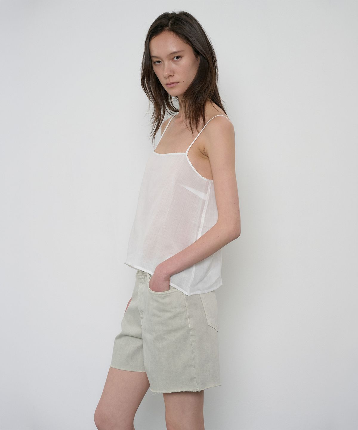 정감 스튜디오(JEONGGAM STUDIOS) Pigment Dyed Denim Shorts_2 Color