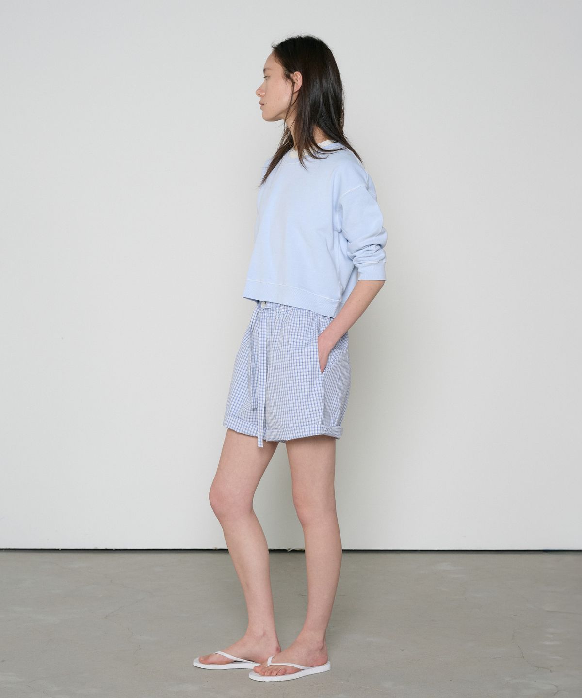 정감 스튜디오(JEONGGAM STUDIOS) Pigment Dyed 3/4 Sleeve Sweatshirt_3 Color