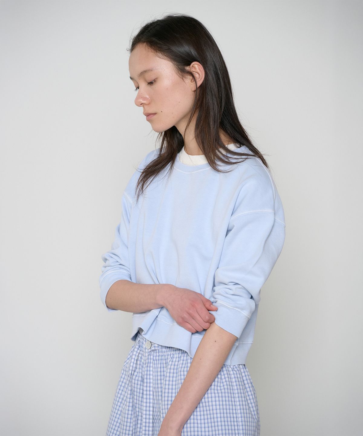 정감 스튜디오(JEONGGAM STUDIOS) Pigment Dyed 3/4 Sleeve Sweatshirt_3 Color