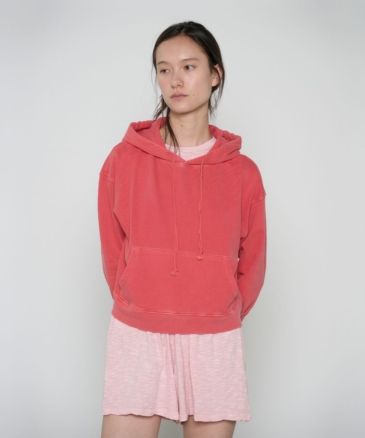 정감 스튜디오(JEONGGAM STUDIOS) Pigment Dyed 3/4 Sleeve Hoodie_3 Color