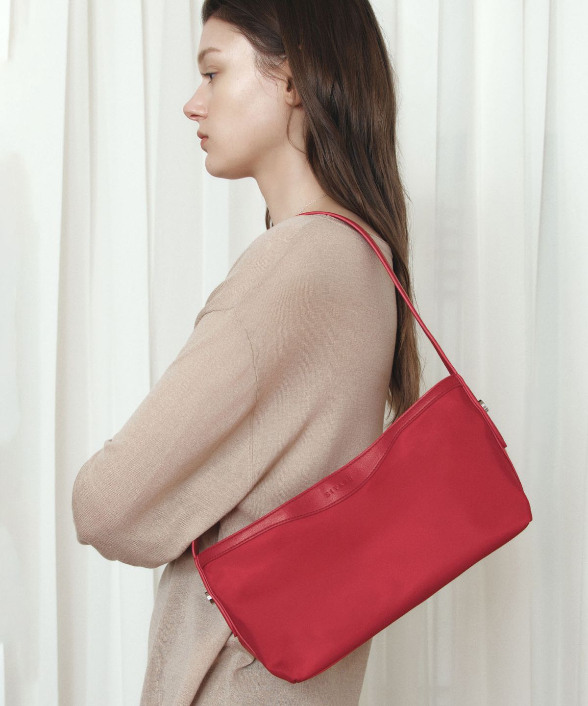 시야쥬(SIYAZU) SIAC3134 Juno Mini Slouch Bag_Red