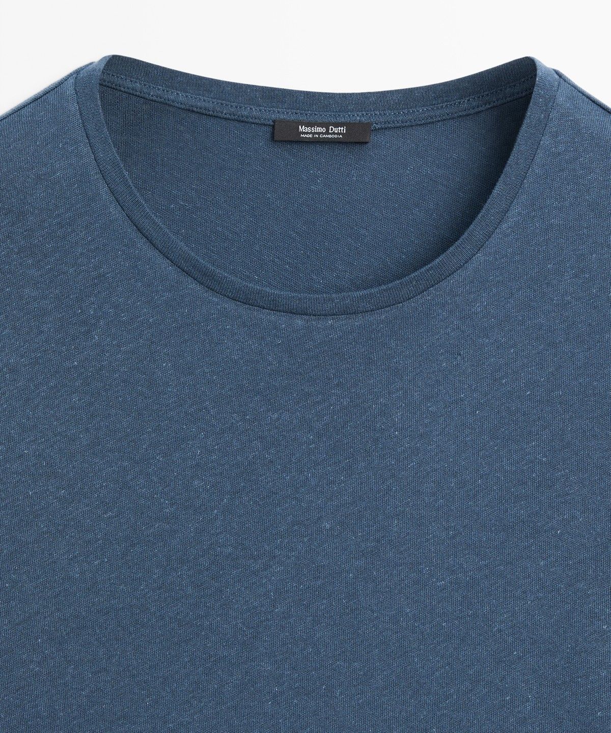 마시모두띠(MASSIMO DUTTI) 린넨 블렌드 반팔 티셔츠