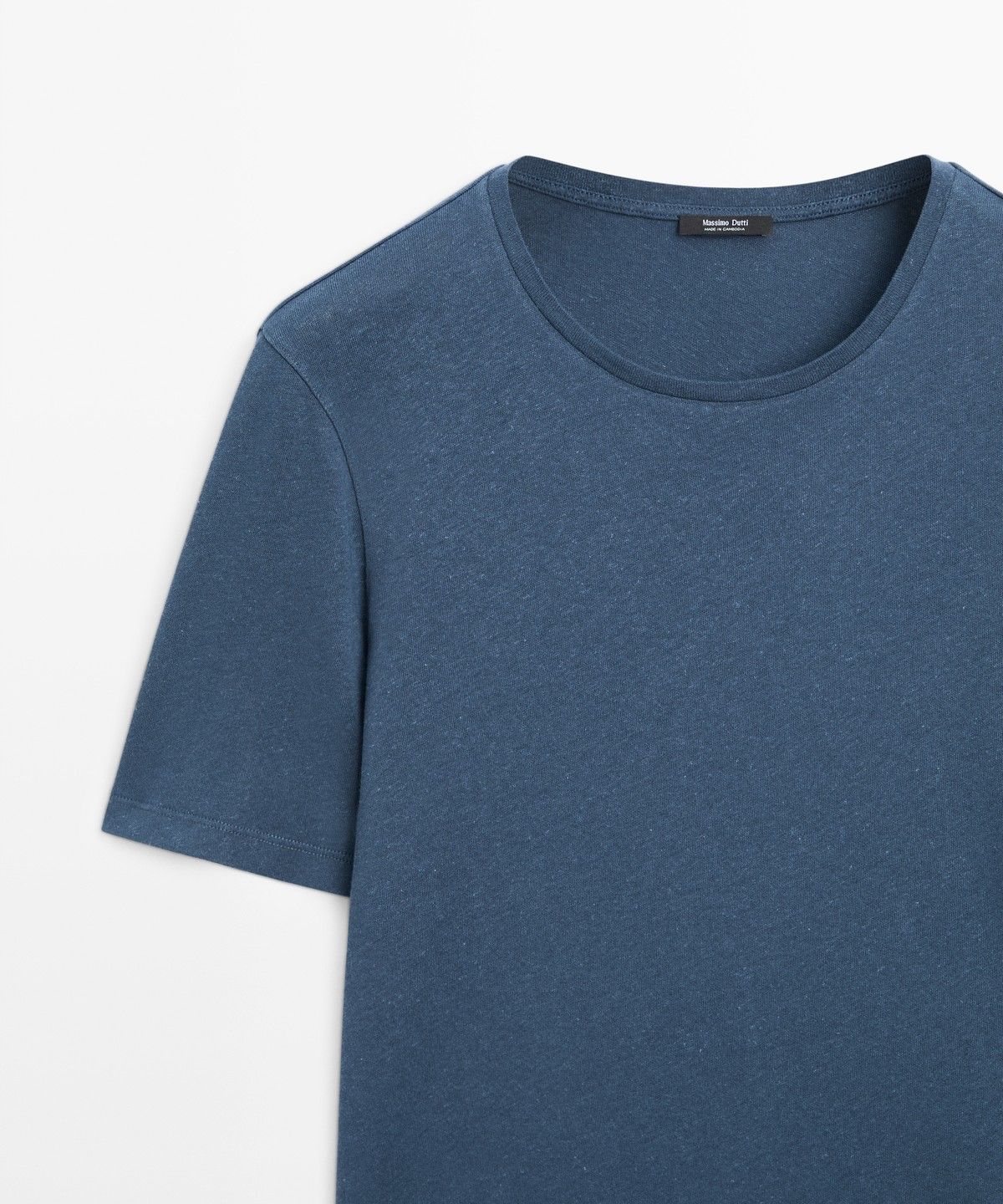 마시모두띠(MASSIMO DUTTI) 린넨 블렌드 반팔 티셔츠