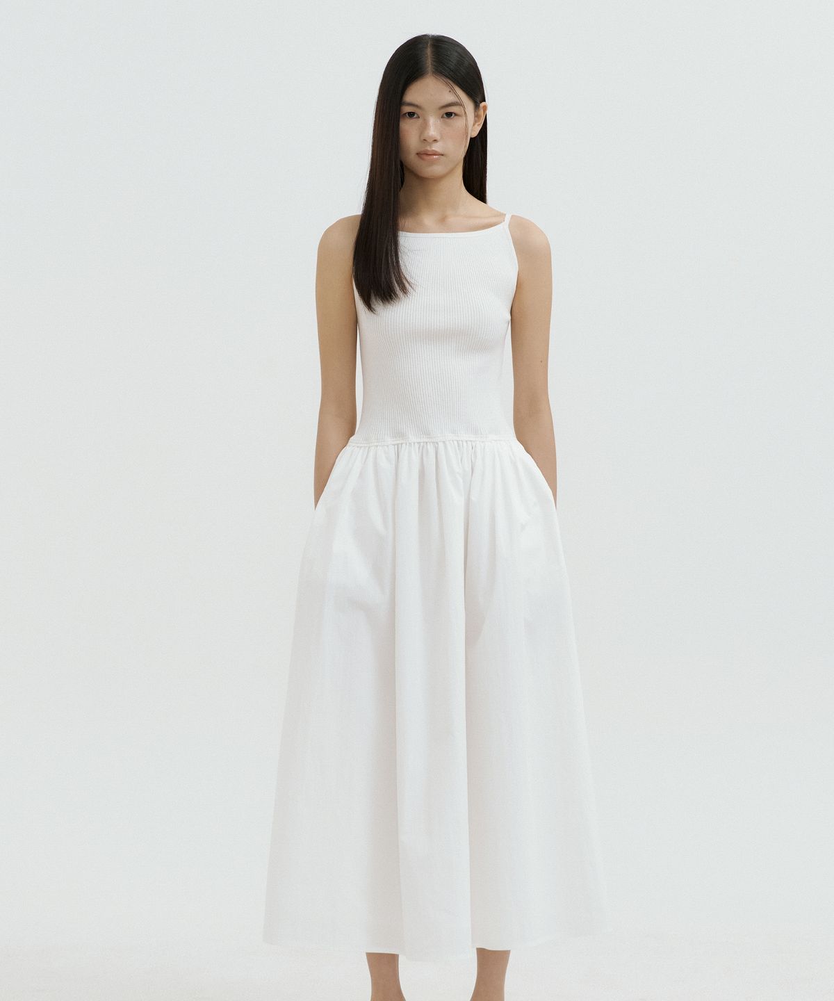 루시르주(LUCIR ZU) Boatneck Knit Balloon Dress (ivory)