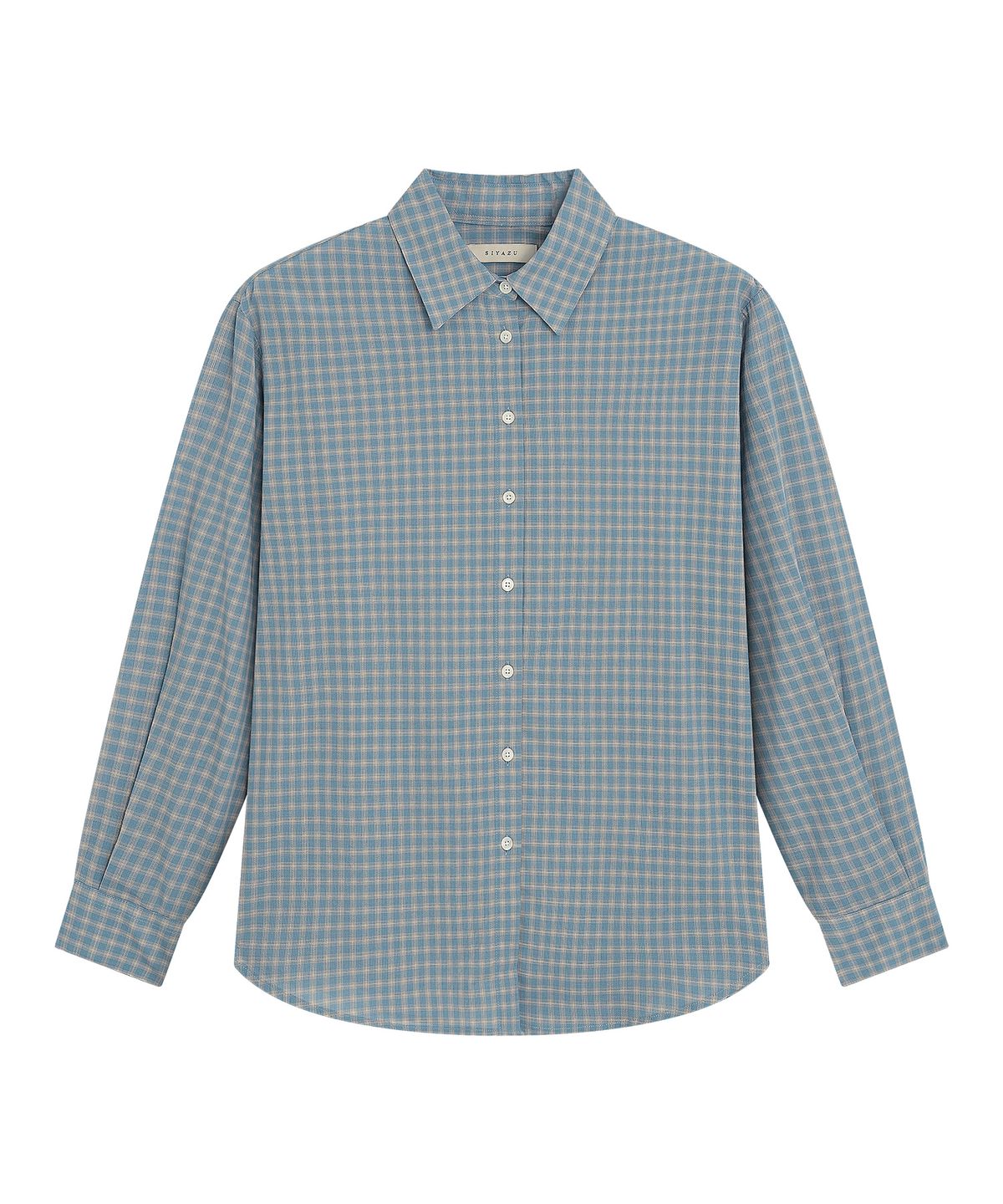 시야쥬(SIYAZU) SITP5299 썸머 체크 셔츠_Pale blue