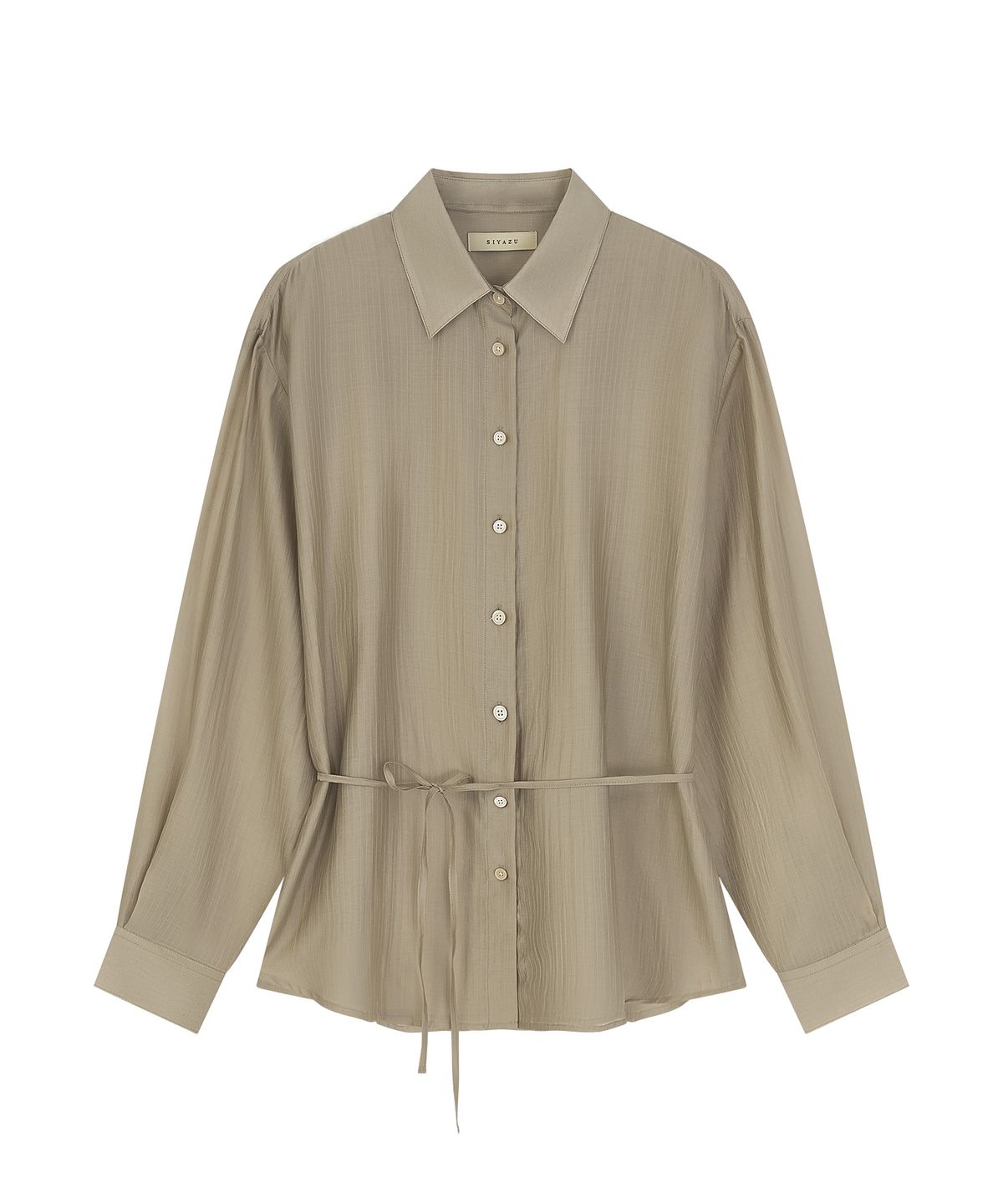 시야쥬(SIYAZU) SITP5290 실키 ST 스트링 셔츠_Khaki brown