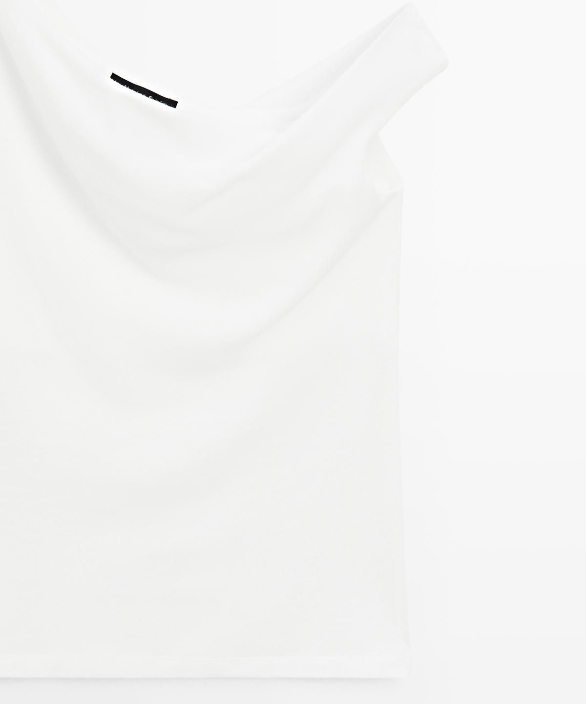 마시모두띠(MASSIMO DUTTI) 언밸런스 오프숄더 탑
