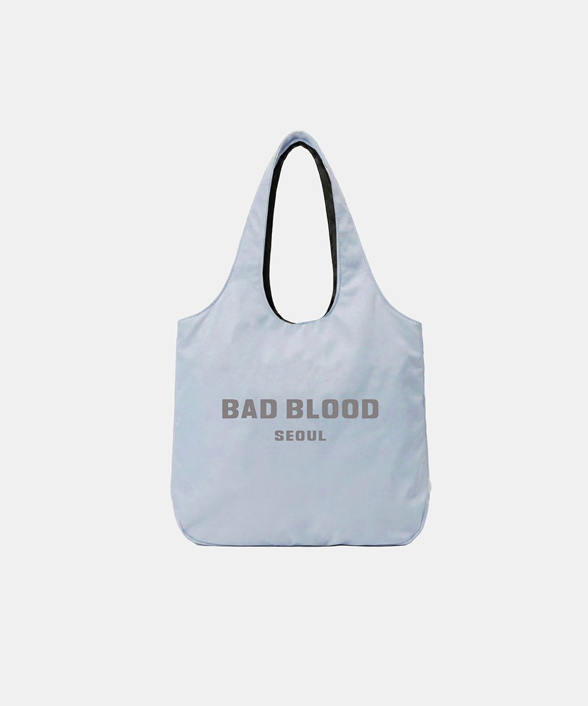 배드블러드(BADBLOOD) Reversible Nylon Shopper Bag - Black/Blue