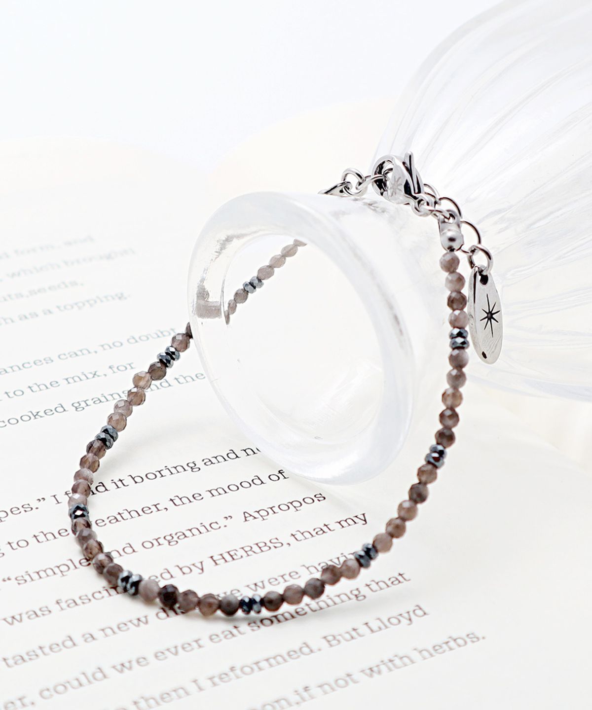 폴라리타(POLALITA) 스모키 크리스탈 마이크로 비즈 팔찌 (PLT-BR-107_BR)