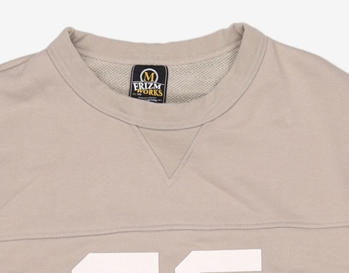 프리즘웍스(FRIZMWORKS) FIFTYFIVE RUGBY SWEATSHIRT _ LIGHT GRAY M