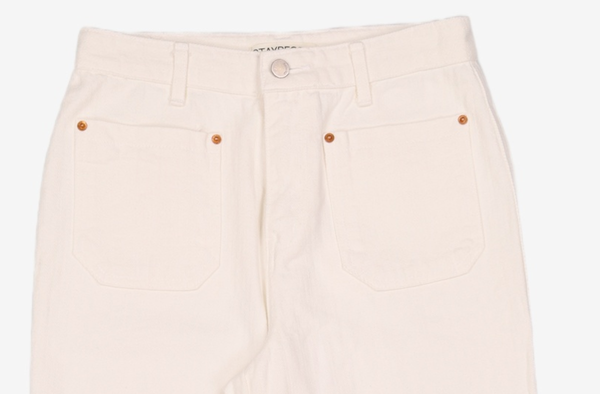스테이피플(STAYPEOPLE) WHITE LOW POCKET DENIM (IVORY) M