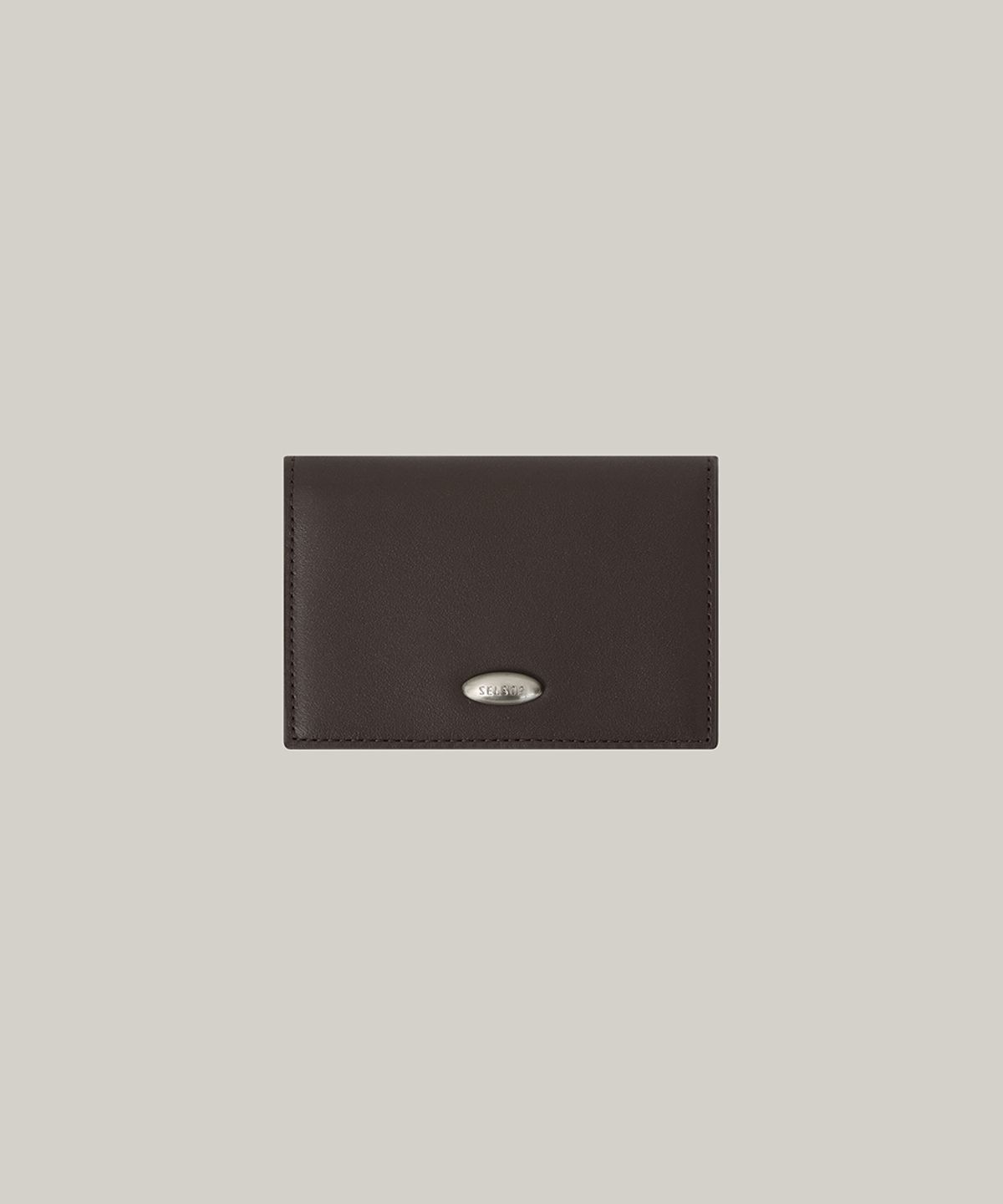 셀솝(SELSOP) 하드웨어 바이폴드 카드지갑 브라운 HARDWARE BIFOLD CARD WALLET / brown