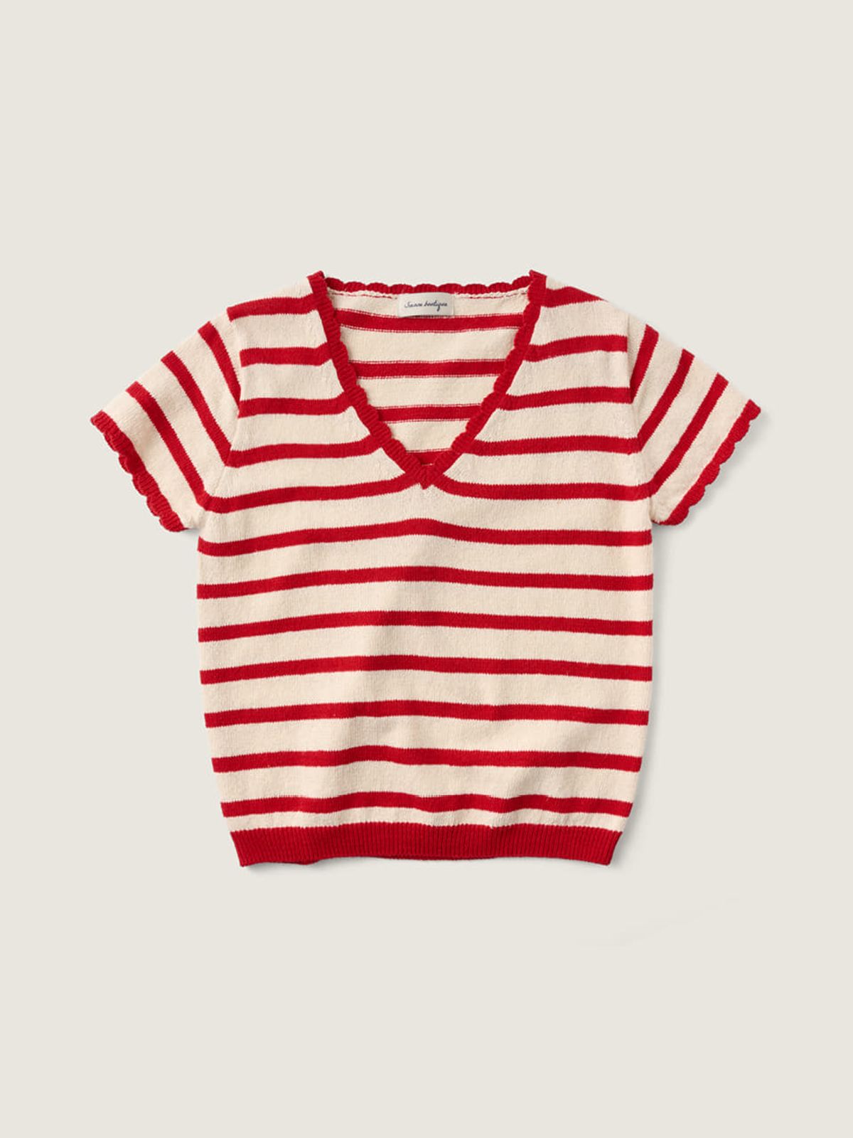 시엔느(SIENNE) Hope Stripe Knit (Red)