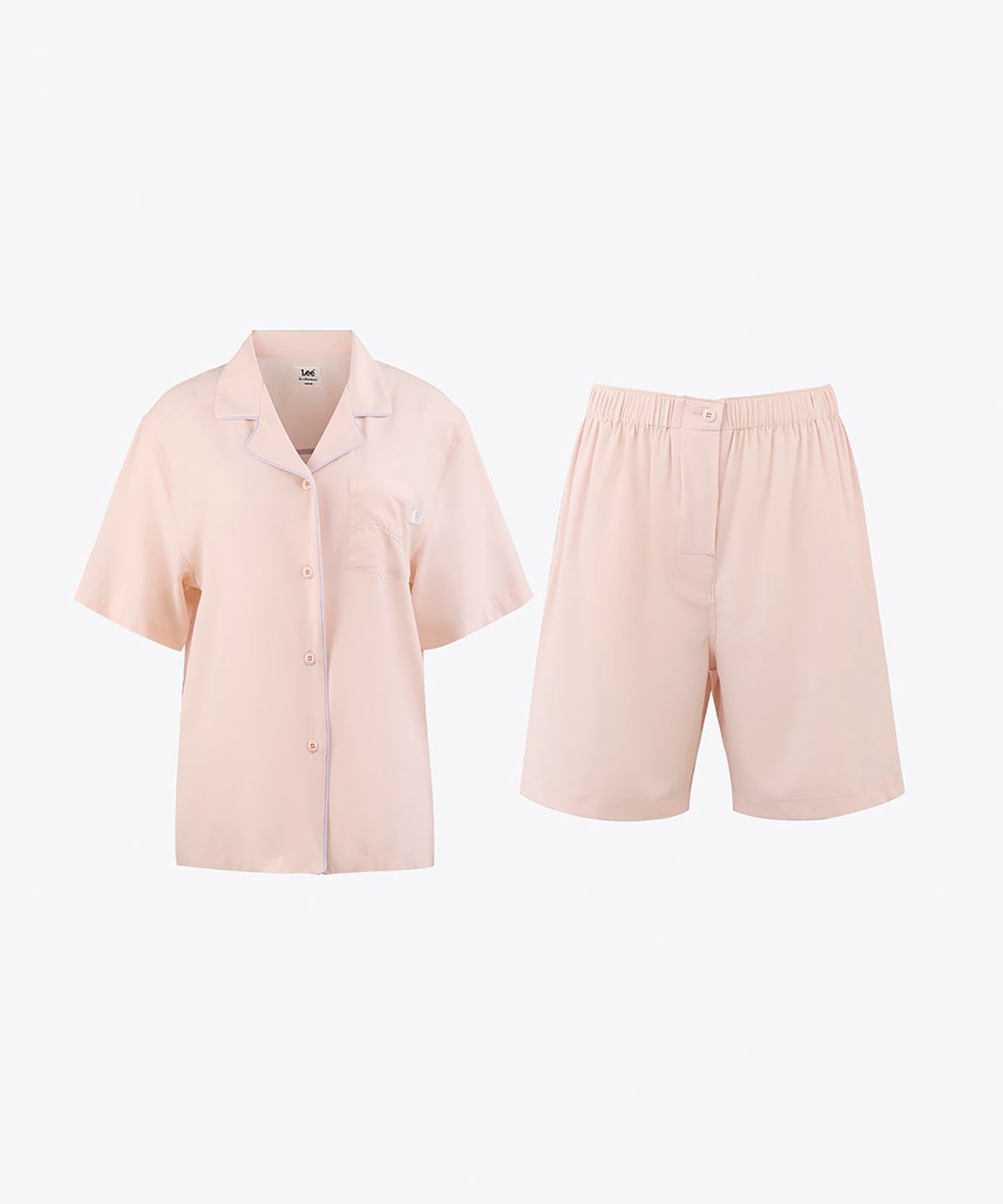 리 바디웨어(LEE BODYWEAR) 시그니처 캔자스 프린트 여성 파자마_라이트핑크