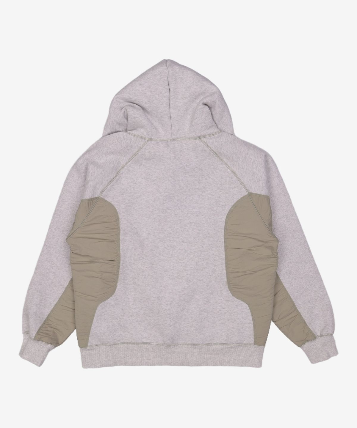 예일(YALE) [ONEMILE WEAR] NYLON FABRIC MIXED HOODIE LIGHT GRAY M