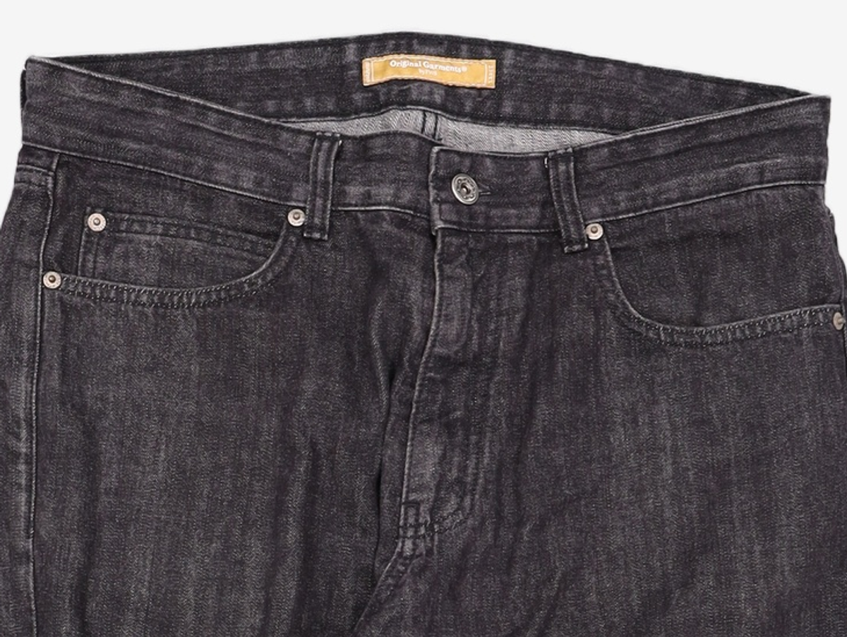 프리즘웍스(FRIZMWORKS) OG TAPERED ANKLE DENIM PANTS _ BLACK L