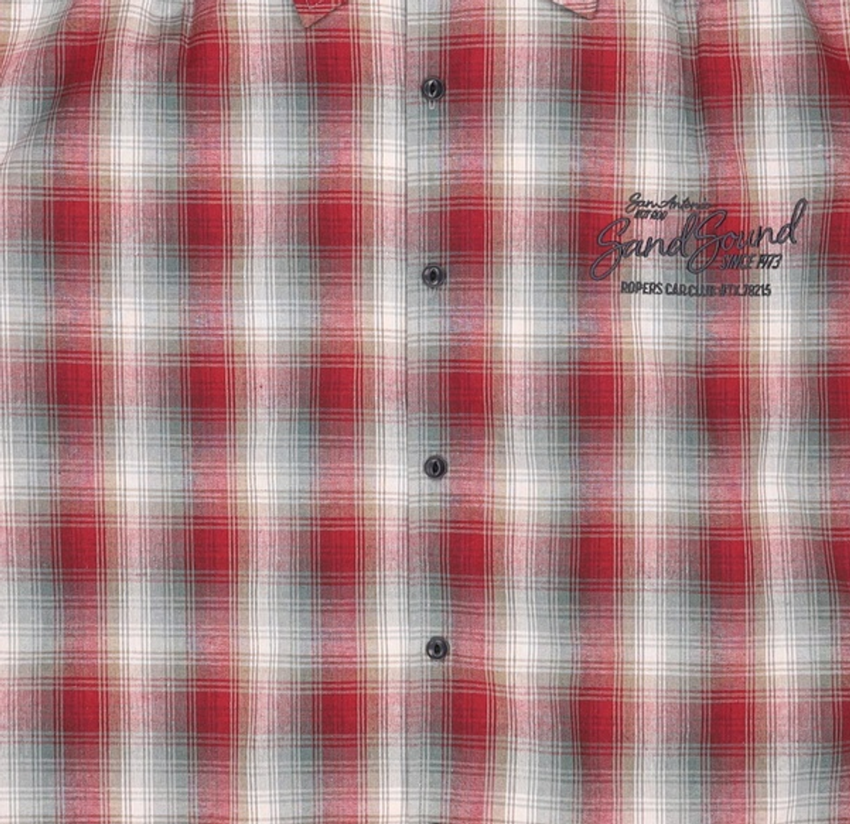 샌드 사운드(SAND SOUND) Ombre Checkered Shirt  Red M
