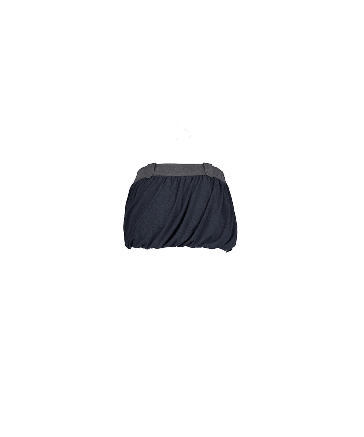 필세(PHILCE) Curve Drape Mini skirt, Dark Gray