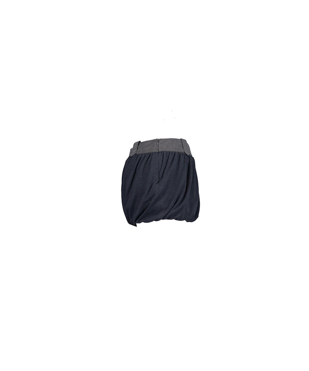 필세(PHILCE) Curve Drape Mini skirt, Dark Gray