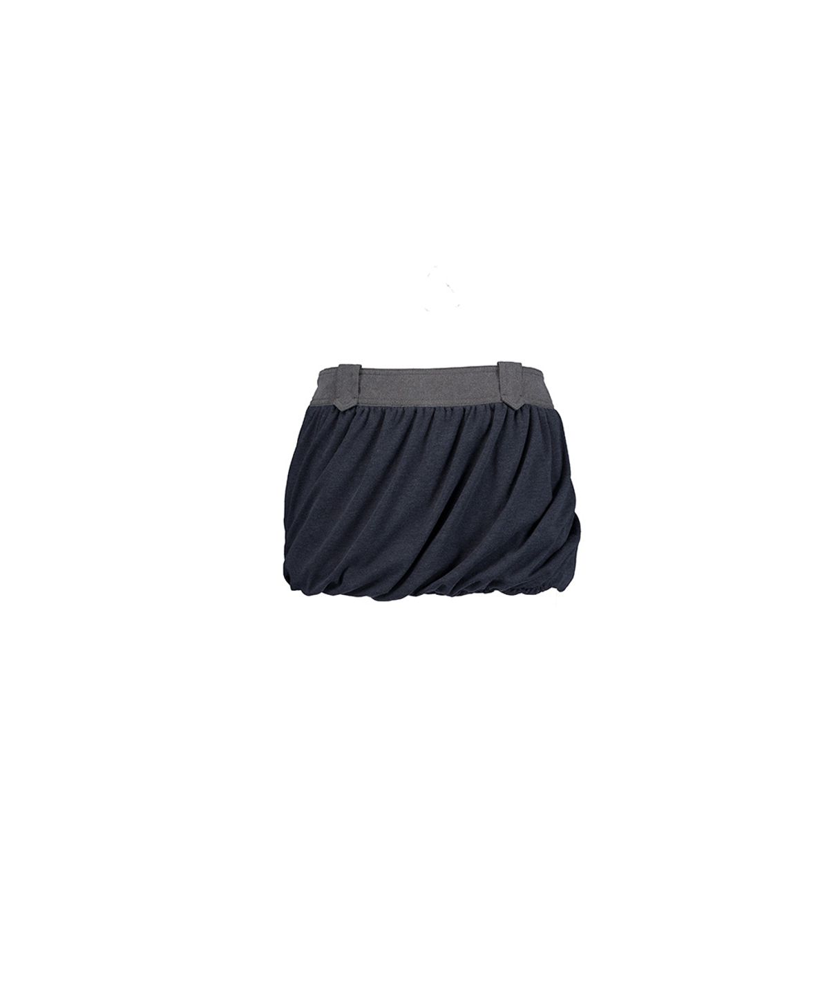 필세(PHILCE) Curve Drape Mini skirt, Dark Gray