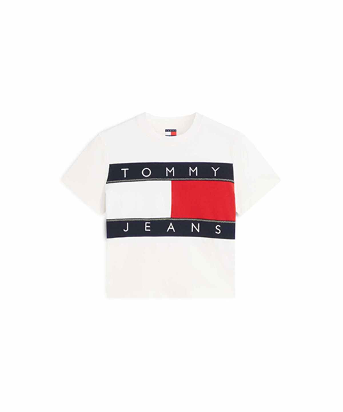 타미진스(TOMMY JEANS) 코튼 레귤러 플래그 티셔츠 (T32G6TTO15TWT1YBH)