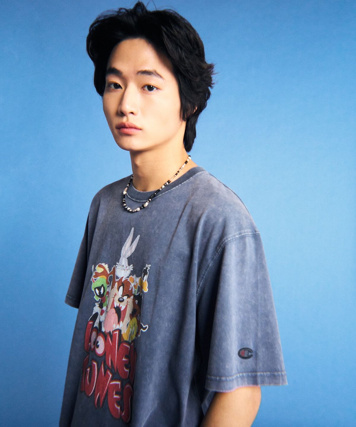챔피온(CHAMPION) 챔피온 X 루니툰즈 그래픽 반팔 티셔츠 Blue