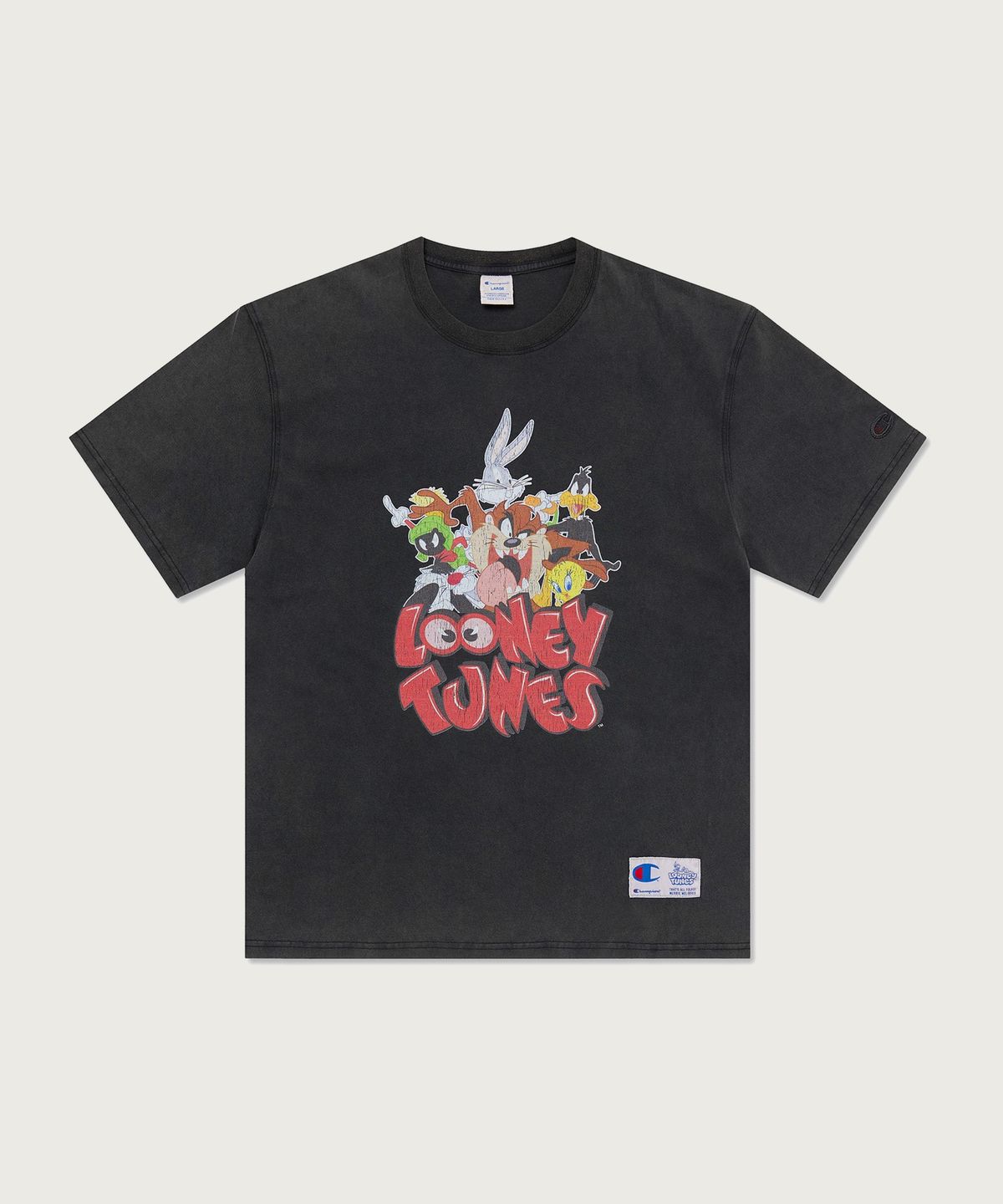 챔피온(CHAMPION) 챔피온 X 루니툰즈 그래픽 반팔 티셔츠 Charcoal