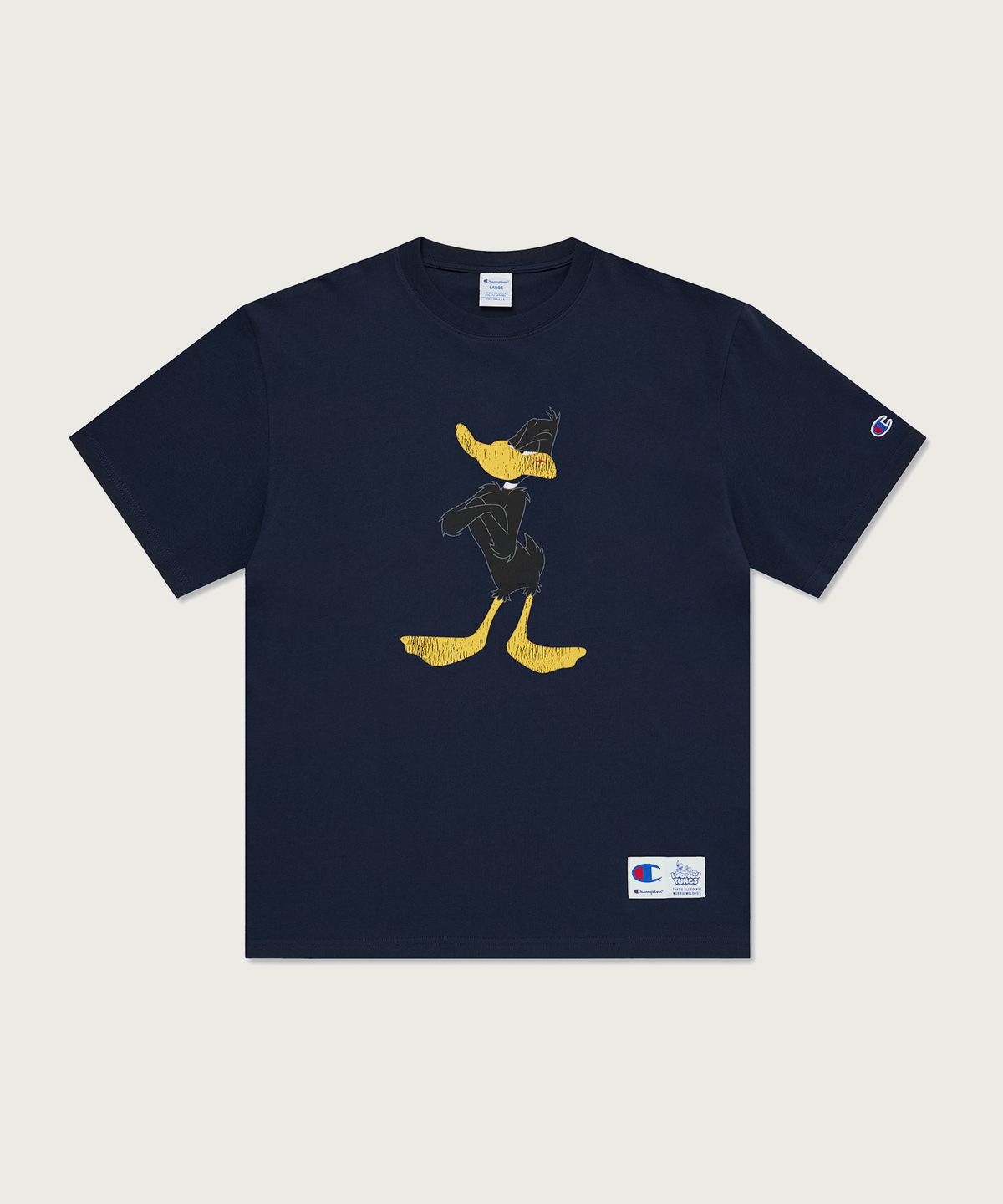 챔피온(CHAMPION) 챔피온 X 루니툰즈 반팔 티셔츠 대피 덕 Navy