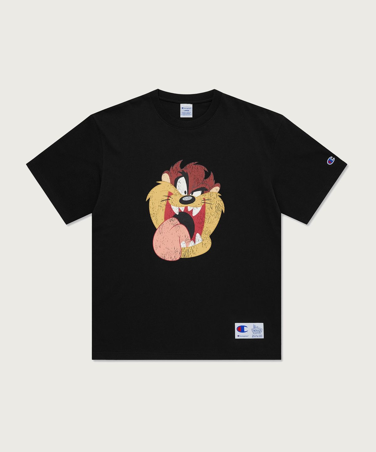 챔피온(CHAMPION) 챔피온 X 루니툰즈 반팔 티셔츠 타츠 Black