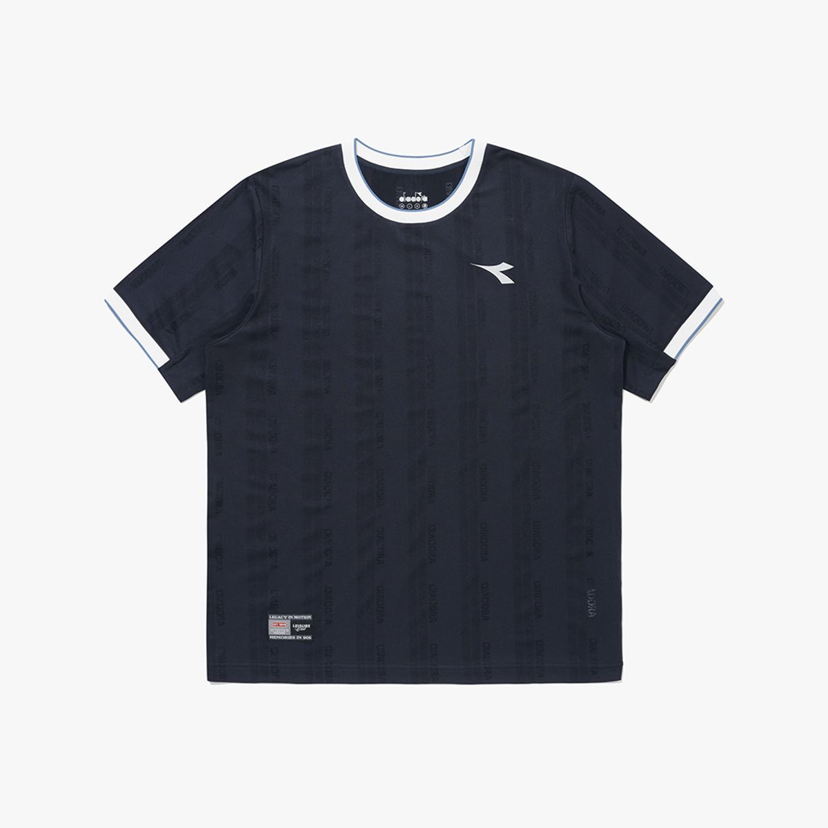 디아도라(diadora) 세레모니 메쉬 자카드 반팔 티셔츠 NAVY