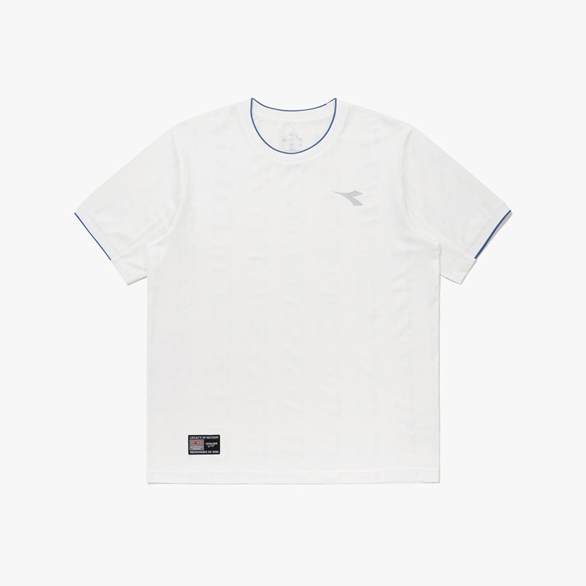 디아도라(diadora) 세레모니 메쉬 자카드 반팔 티셔츠 OFF WHITE