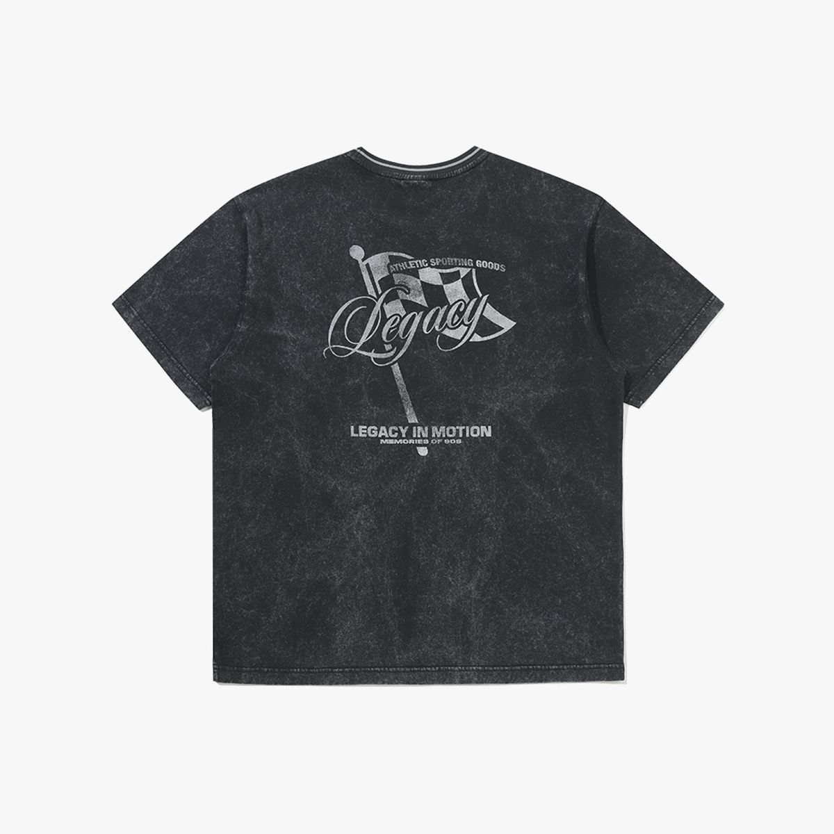디아도라(diadora) 워싱 그래픽 반팔 티셔츠 DARK GREY