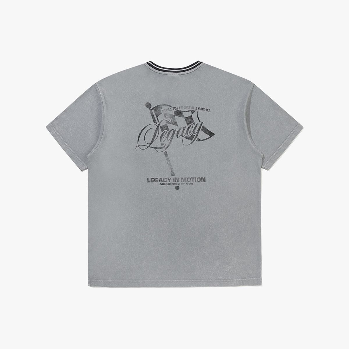 디아도라(diadora) 워싱 그래픽 반팔 티셔츠 GREY
