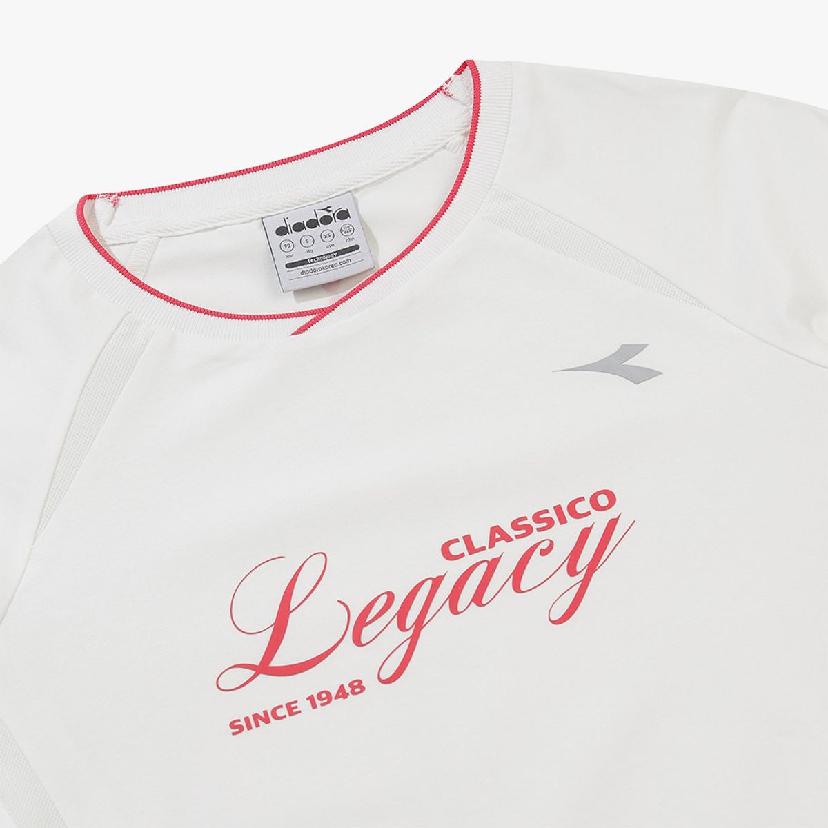 디아도라(diadora) 세레모니 레이스 반팔 티셔츠 우먼 OFF WHITE