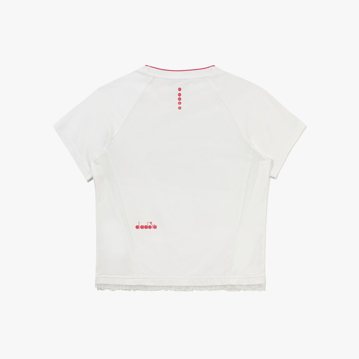 디아도라(diadora) 세레모니 레이스 반팔 티셔츠 우먼 OFF WHITE