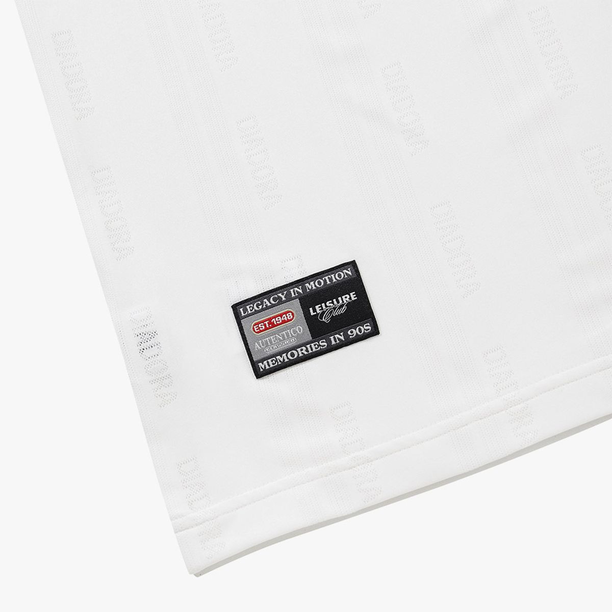 디아도라(diadora) 세레모니 메쉬 자카드 카라 반팔 티셔츠 OFF WHITE