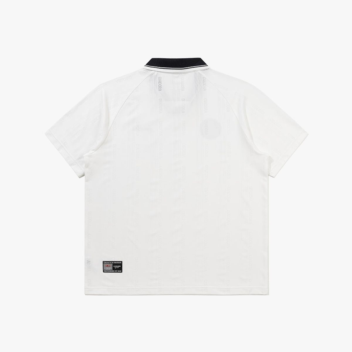 디아도라(diadora) 세레모니 메쉬 자카드 카라 반팔 티셔츠 OFF WHITE