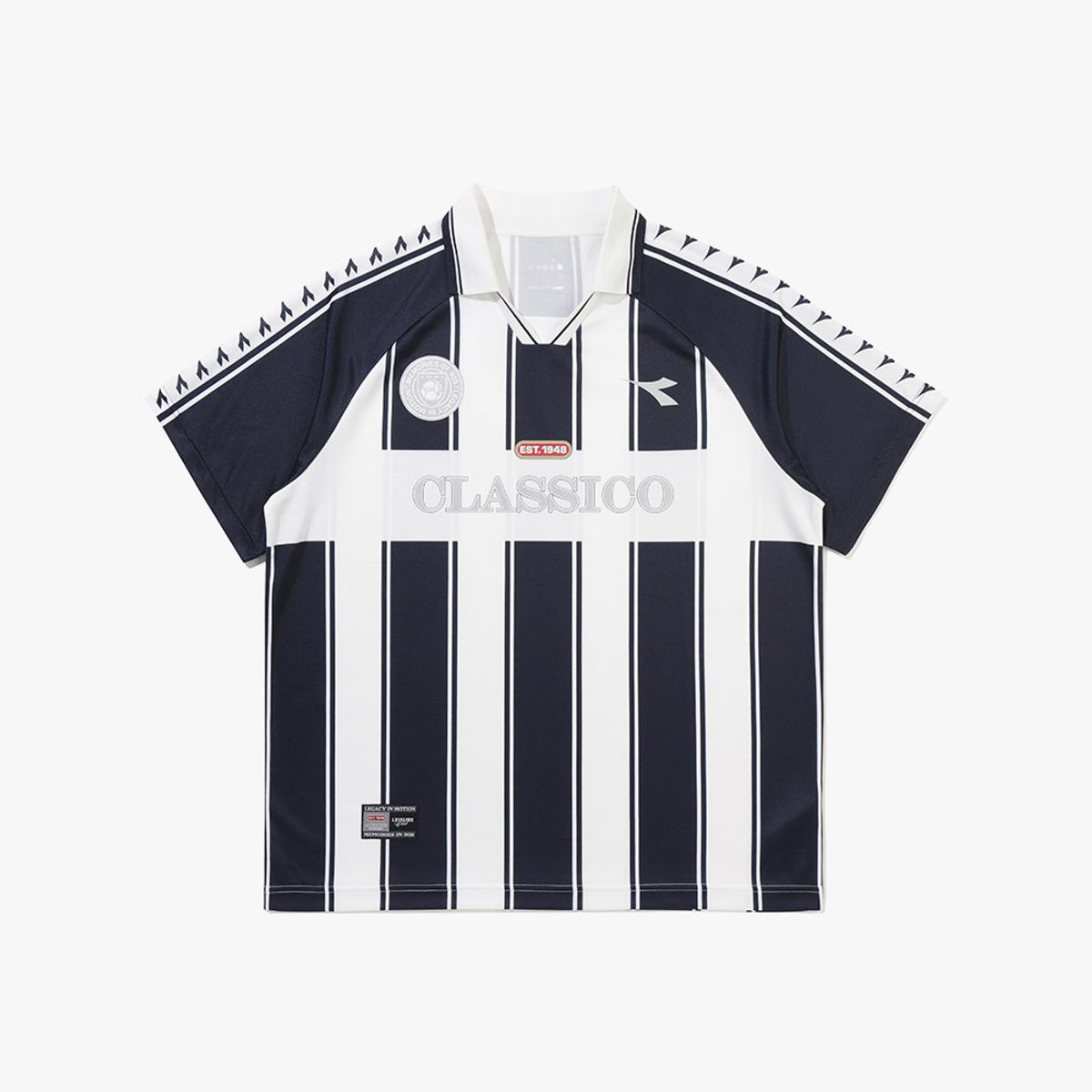 디아도라(diadora) 세레모니 카라 반팔 티셔츠 NAVY