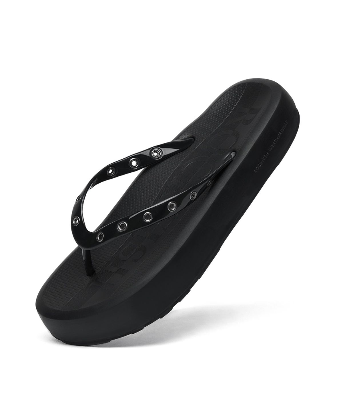 락피쉬웨더웨어(ROCKFISH WEATHERWEAR) FLIPFLOW PLATFORM(EYELET) - BLACK