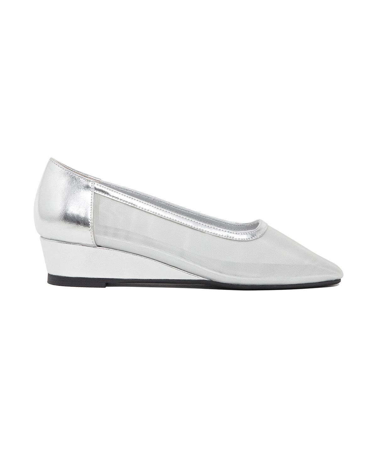 다이닛(DEINET) [YOON SOAP X DEINET] MESH WEDGE HEELS IN SILVER
