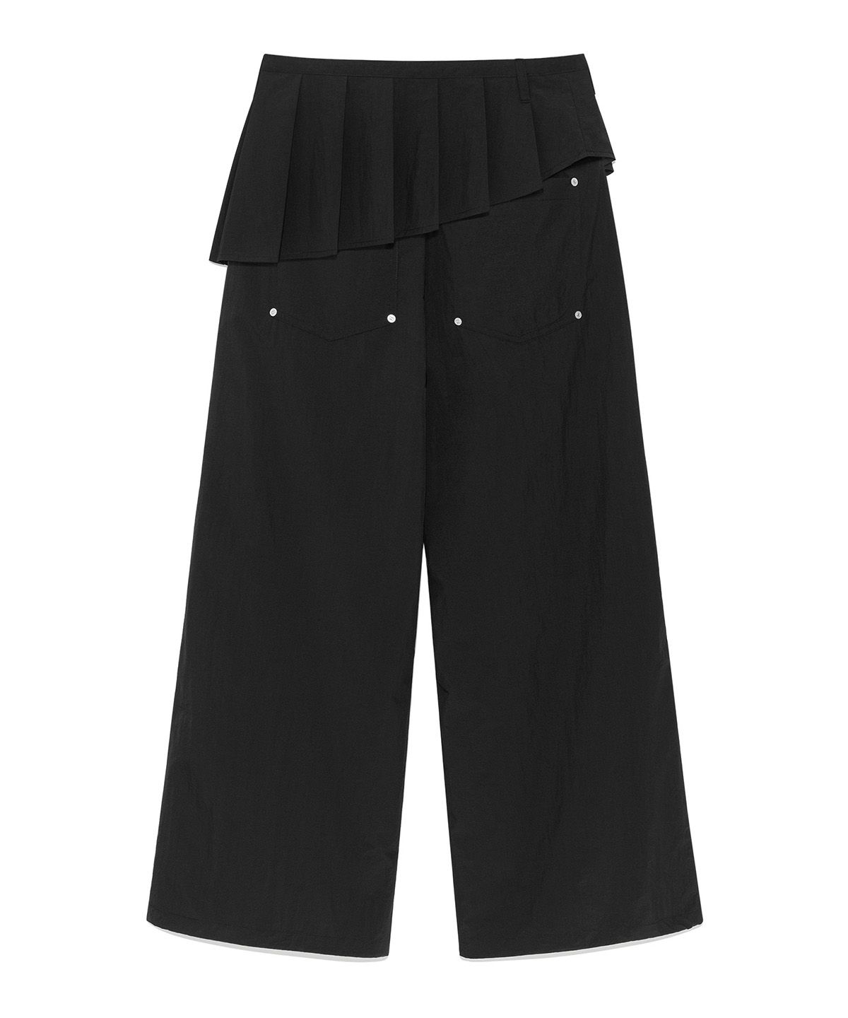 다이닛(DEINET) [YOON SOAP X DEINET] SKIRT LAYERED PANTS IN BLACK