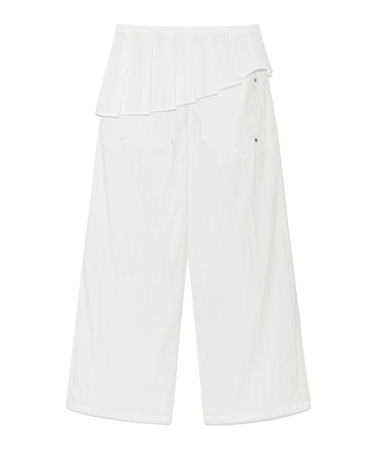 다이닛(DEINET) [YOON SOAP X DEINET] SKIRT LAYERED PANTS IN WHITE