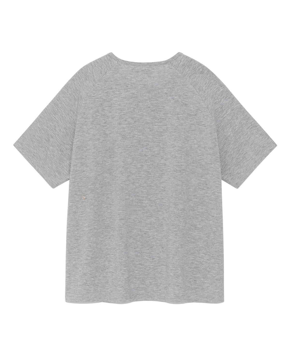 다이닛(DEINET) [YOON SOAP X DEINET] BUTTON DETAIL T-SHIRT IN GREY