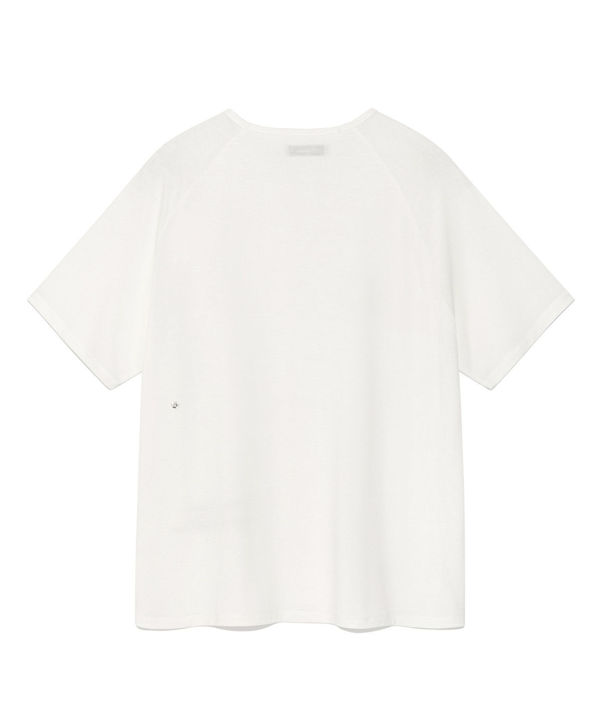 다이닛(DEINET) [YOON SOAP X DEINET] BUTTON DETAIL T-SHIRT IN WHITE
