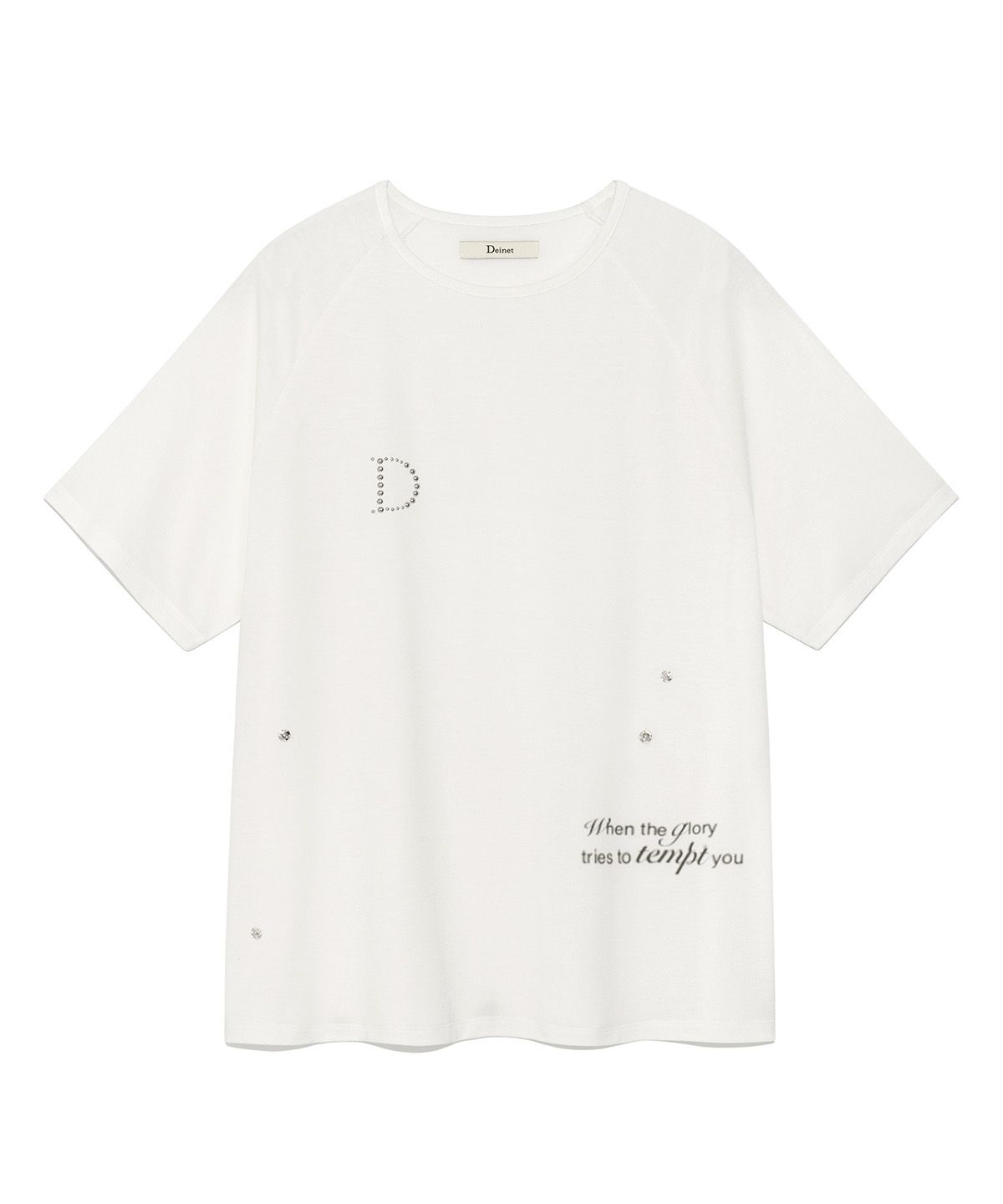 다이닛(DEINET) [YOON SOAP X DEINET] BUTTON DETAIL T-SHIRT IN WHITE
