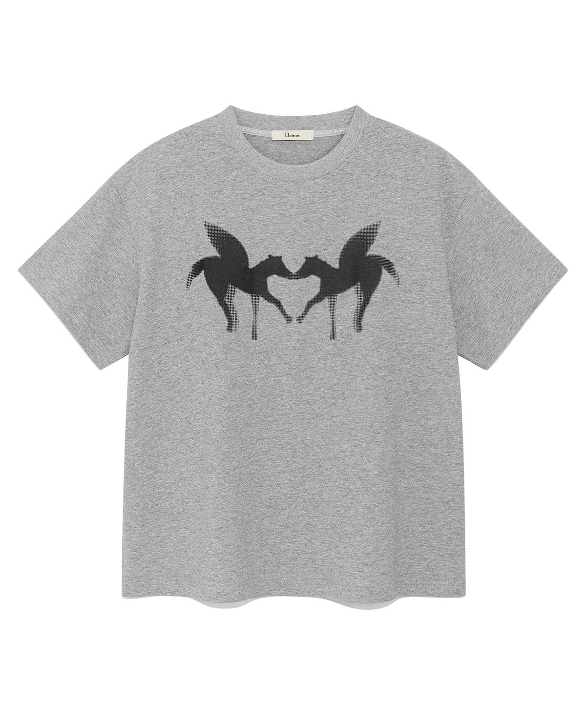 다이닛(DEINET) [YOON SOAP X DEINET] OVERSIZE T-SHIRT IN MELANGE GREY