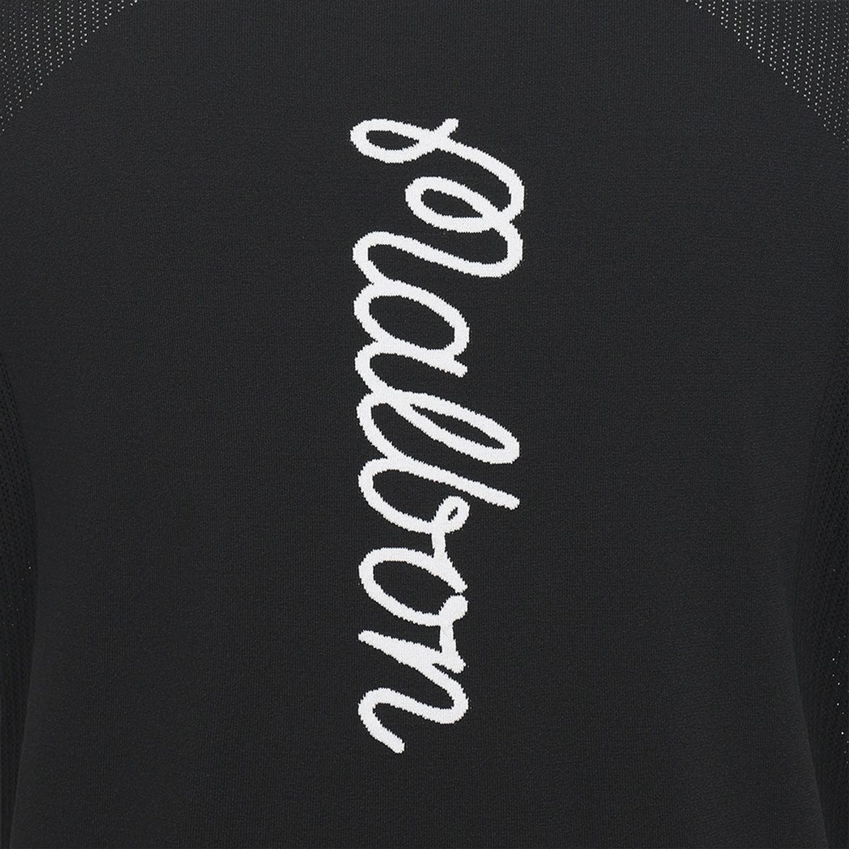 말본 골프(MALBON GOLF) 등 니트 하이브리드 폴로 셔츠 BLACK (MAN)