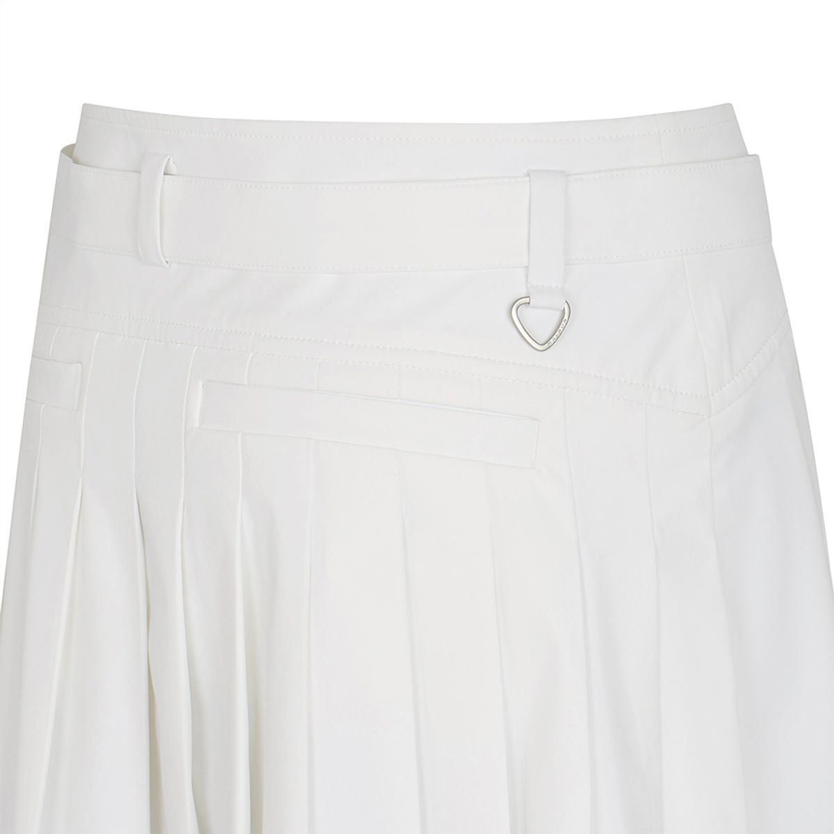 말본 골프(MALBON GOLF) 변형 플리츠 벨트 스커트 WHITE (WOMAN)