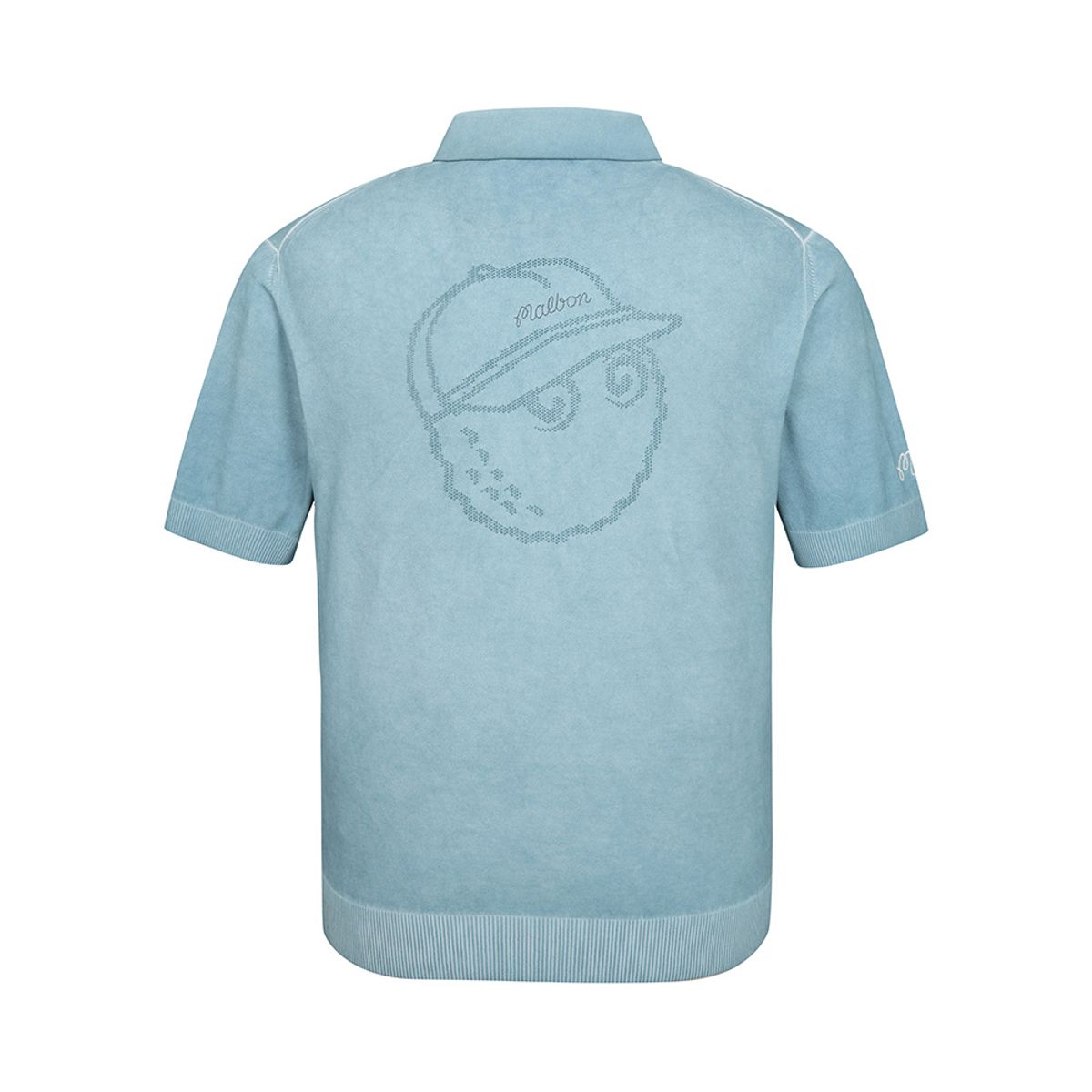 말본 골프(MALBON GOLF) 콜드다잉 반팔 니트 DARK BLUE (MAN)