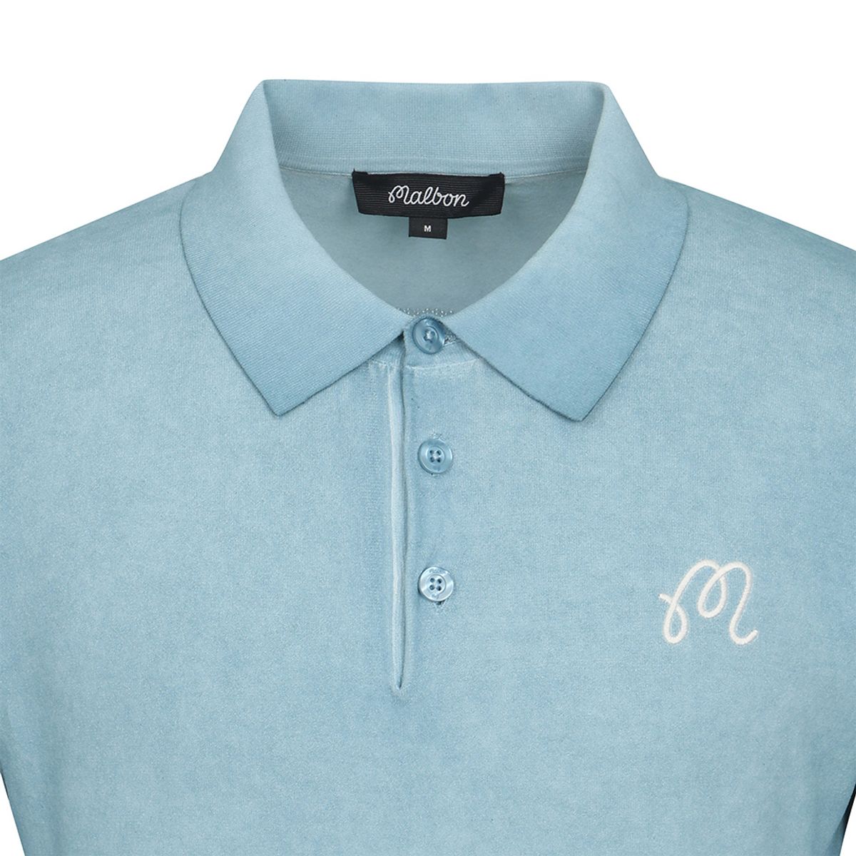 말본 골프(MALBON GOLF) 콜드다잉 반팔 니트 DARK BLUE (MAN)